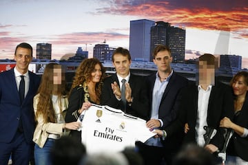 Julen Lopetegui con su familia.