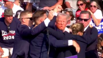 Donald Trump was shot at during his rally in Pennsylvania, and President Joe Biden was given the information while leaving church in Delaware.