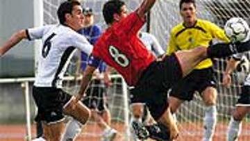 Palacios, ayer, frente al Burgos.