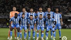 Imagen del once del Málaga en Cartagena.