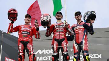 El podio del GP de Japón.