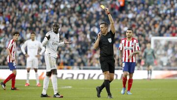 Estrada Fernández fue el último árbitro en amonestar a Ferland Mendy en el derbi jugado el pasado 1 de febrero.