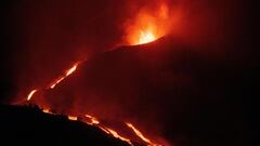 GRAFCAN4724. EL PASO (LA PALMA), 12/10/2021.- El volc&aacute;n de La Palma contin&uacute;a su actividad en su vigesimotercera jornada desde la erupci&oacute;n. EFE/ Miguel Calero