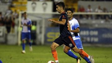 Ferran Torres, en el partido que enfrentó al Valencia y al Alcoyano.