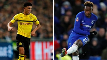 Jadon Sancho (Dortmund) y Callum Hudson-Odoi (Chelsea).