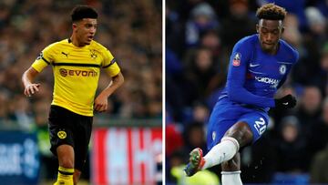 Jadon Sancho (Dortmund) y Callum Hudson-Odoi (Chelsea).