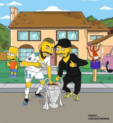 Figuras del fútbol mundial echas al estilo de Los Simpsons