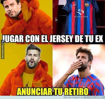 La retirada de Piqué provoca una lluvia de memes en redes