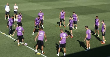 Sunday training session as side prepare for Champions League