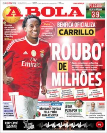 Portadas de la prensa mundial