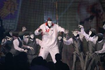 Shaquille O'Neal y su show de presentación en el All Star Game de 2009 en Phoenix, Arizona.