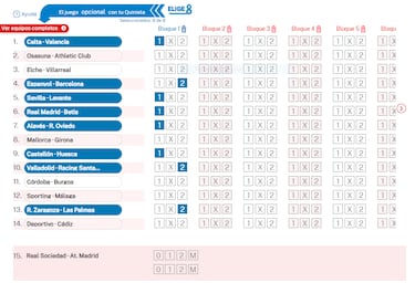 Elige 8 de La Quiniela jornada 32 - 3/1/26  