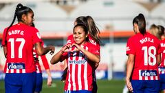 Leicy Santos celebra un gol.