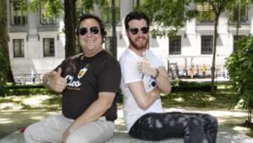 Pedro Pablo, del Atleti, a la izquierda. Gabriel es del Madrid.