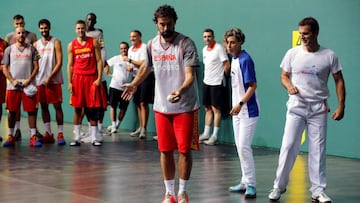 Llull, durante un entreno