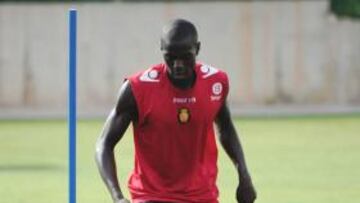 Michel Pereira, entrenándose.