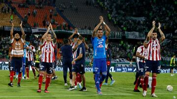 Partido entre Atlético Nacional y Junior de Barranquilla en el marco de la jornada 12 de la Liga BetPlay 2023-I en el estadio Atanasio Girardot.