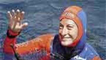 <b>MUJER-RÉCORD.</b> Audrey Mestre tras conseguir su marca anterior.