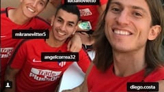Filipe Luís pide a Costa para "el equipo brasileño" del Atleti