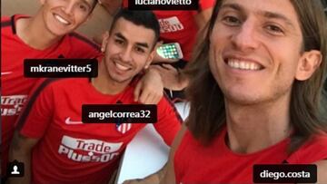 Filipe con Vietto, Correa y Kranevitter