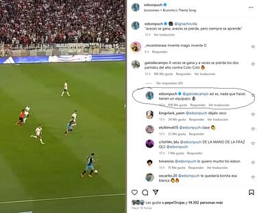 A Edson Puch lo molestaron por perder los dos partidos con Colo Colo y así respondió