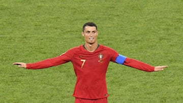 Cristiano Ronaldo, durante el partido frente a Ir&aacute;n.