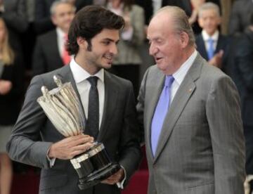 Carlos Sáinz Junior junto a Don Juan Carlos.

