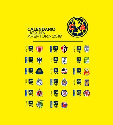 Checa el calendario de tu equipo para el Apertura 2018 de Liga MX