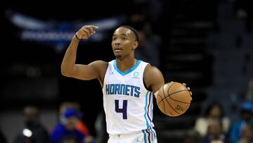CHARLOTTE, NORTH CAROLINA - OCTOBER 16: Devonte' Graham #4 of the Charlotte Hornets brings the ball up the court against the Detroit Pistons during their game at Spectrum Center on October 16, 2019 in Charlotte, North Carolina. NOTE TO : expressly acknowledges and agrees that, by ing and or using this photograph, is consenting to the and conditions of the Getty Images License Agreement. Streeter Lecka/Getty Images/AFP
== FOR NEWSPAPERS, INTERNET, TELCOS & TELEVISION USE ONLY ==
