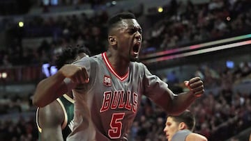 Bobby Portis, durante el Milwaukee Bucks-Chicago Bulls de la temporada 2015-16.