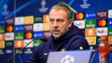 Prague (Czech Republic), 20/01/2026.- FC Barcelona's head coach Hansi Flick attends a press conference in Prague, Czech Republic, 20 January 2026. FC Barcelona will face Slavia Prague in their UEFA Champions League soccer match on 21 January. (Liga de Campeones, República Checa, Praga) EFE/EPA/VLASTIMIL VACEK