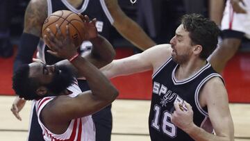 James Harden y Pau Gasol.