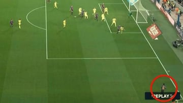 Dembélé está en fuera de juego si es Busquets el que toca el balón.