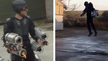 Un inventor británico crea su propio traje de Iron Man. Imagen: YouTube