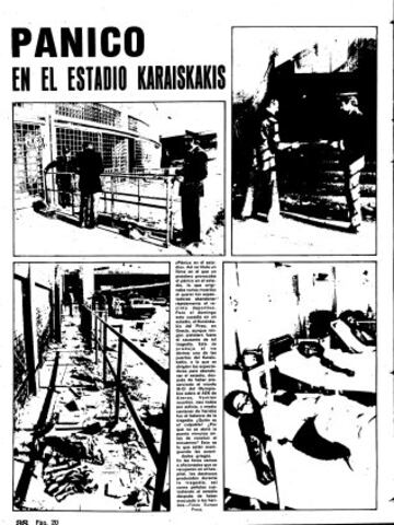 El 8 de febrero de 1981, tras un partido de la liga griega Olimpiacos-AEK de Atenas, que acabó 6-0 para los locales, se produjeron una serie de incidentes entre los aficionados. El público, al ver el tumulto, intentó salir rápidamente pero las puertas del estadio no se abrieron y contra ellas fallecieron 22 aficionados.