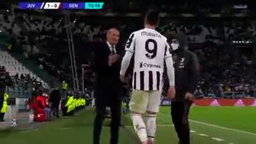 Tremenda bronca de Allegri y Morata a pie de campo: "Pero, ¿qué he hecho, qué he hecho?"