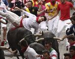 Video: Running of the bulls day one | Adrenaline rush as six bulls plow through Pamplona