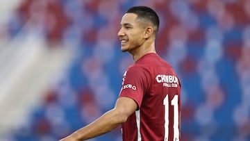 CHIANG MAI, THAILAND - JANUARY 12: Faiq Jefri Bolkiah of Chonburi FC warms up prior to the Revo League Cup match between Chiangmai FC and Chonburi FC at 700th Anniversary Stadium on January 12, 2022 in Chiang Mai, Thailand. (Photo by Pakawich Damrongkiattisak/Getty Images)