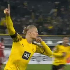 Es un delantero de otro planeta y mete tantos que son un pasada: golazo de Haaland al Bayern