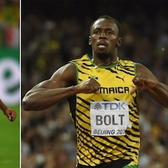 Aubameyang reta a Usain Bolt a una carrera de 30 metros