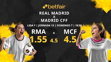 Real Madrid CF Femenino vs. Madrid CFF: horario, TV, estadísticas, clasificación y pronósticos