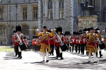 Los Foot Guards Band durante los actos del funeral. 