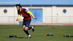 Fran Cruz, durante un entrenamiento.