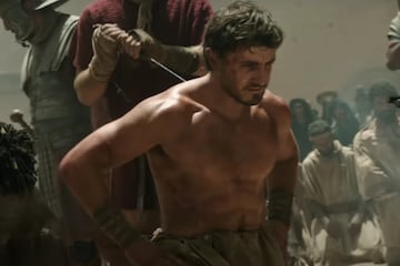 Así luce Paul Mescal en ‘Gladiator II’ después de su transformación física.