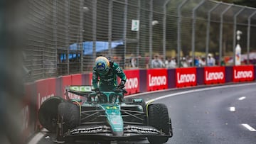 Accidente de Fernando Alonso en, Melbourne, GP de Australia de F1 2025.