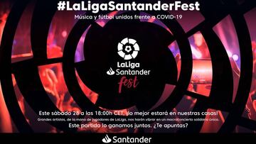 'LaLigaSantander Fest': música y deporte el sábado contra el virus