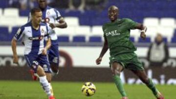 Sissoko, ante el Espanyol.