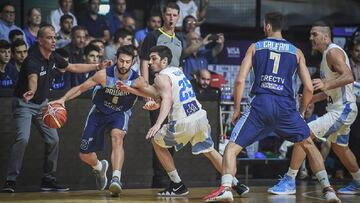 Partido de las Eliminatorias FIBA en el que Uruguay venci&oacute; a Argentina.