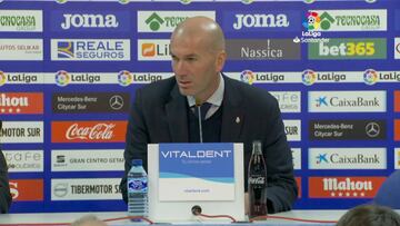 Zidane: "Jugando más directo en la segunda estuvimos mejor"