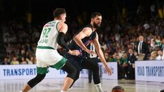 28/04/23 BALONCESTO SEGUNDO PARTIDO PLAYOFF EUROLIGA EUROLEAGUE
FC Barcelona - Zalgiris Kaunas
Nikola Mirotic *** Local Caption *** BARCELONA, SPAIN - APRIL 28: Isaiah Taylor, #1 of Zalgiris Kaunas in action during the 2022/2023 Turkish Airlines EuroLeague Play Offs Game 2 match between FC Barcelona and Zalgiris Kaunas at Palau Blaugrana on April 28, 2023 in Barcelona, Spain. (Photo by Rodolfo Molina/Euroleague Basketball via Getty Images)